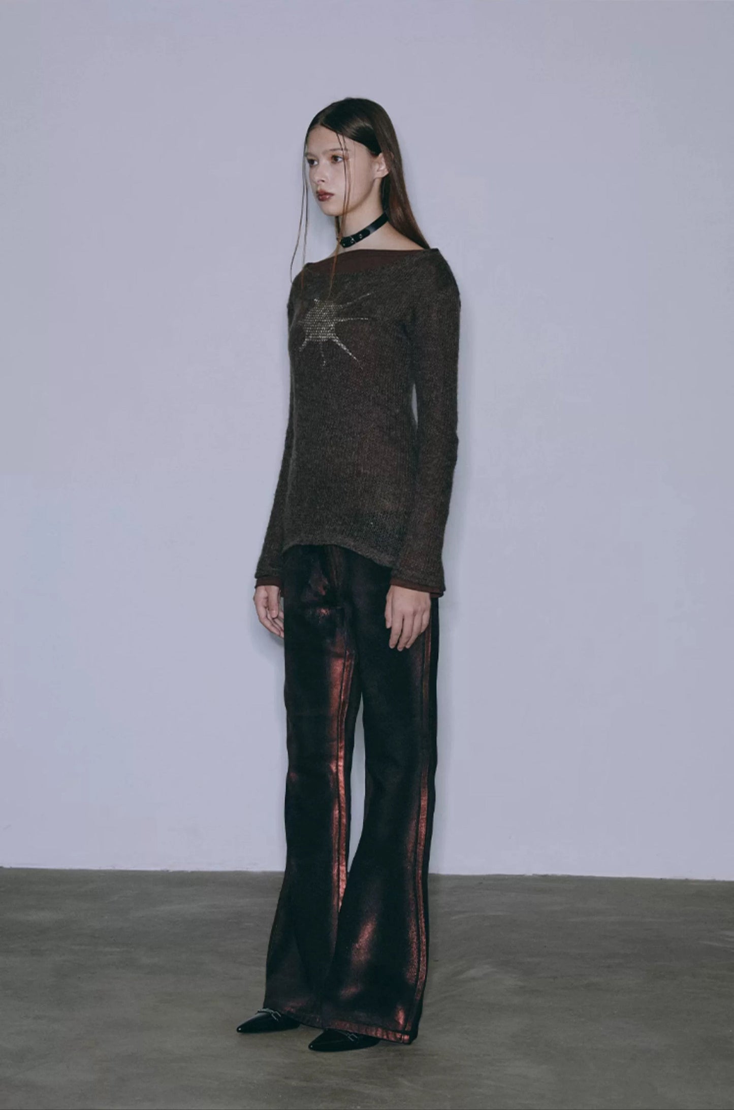 Acid wash red golden fare jeans