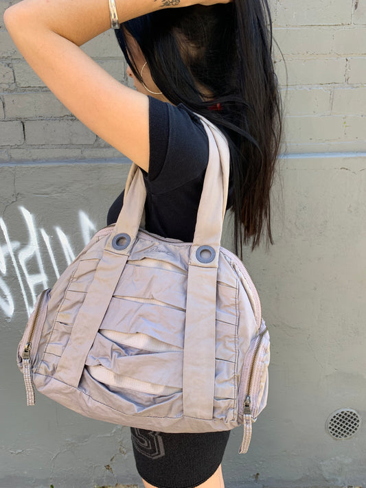 Diesel grey ruffle shoulder bag